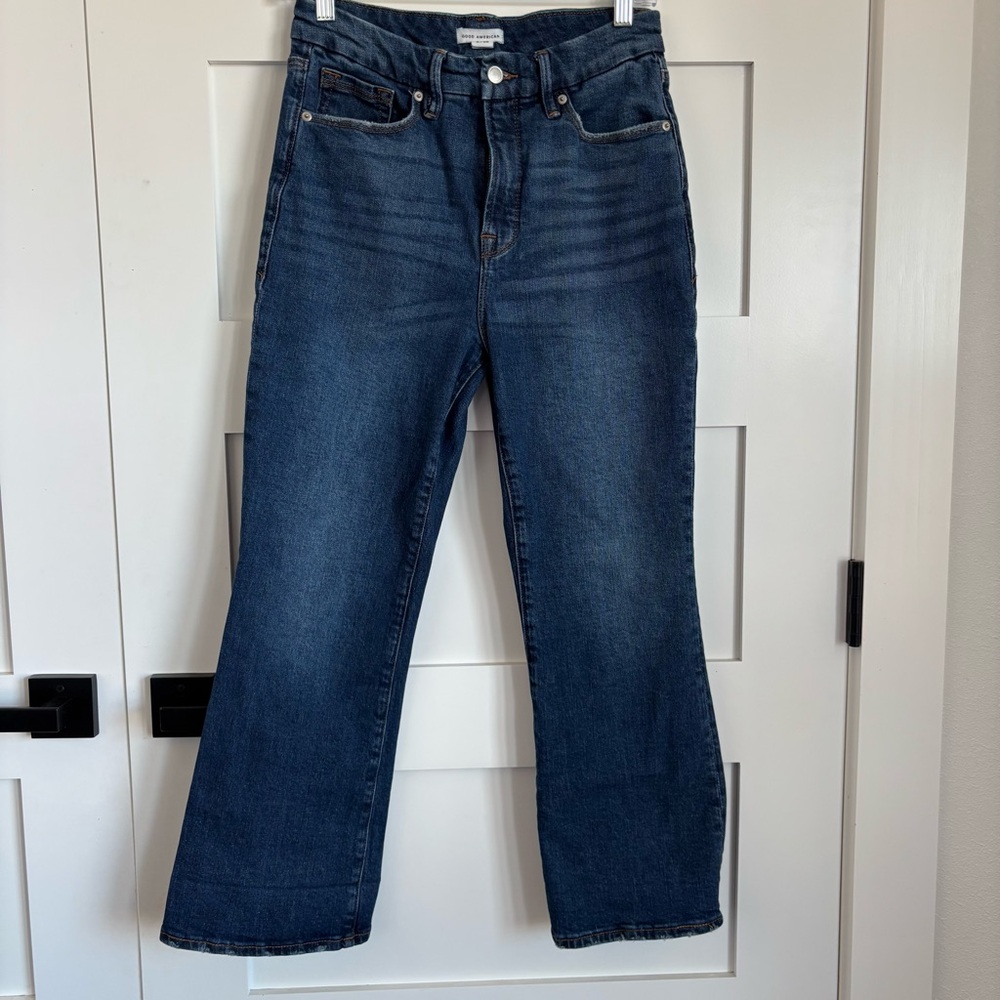 Good American Indigo Wide Leg Jeans